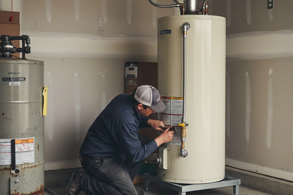Water heater and shutoff valve replacement in Deerfield